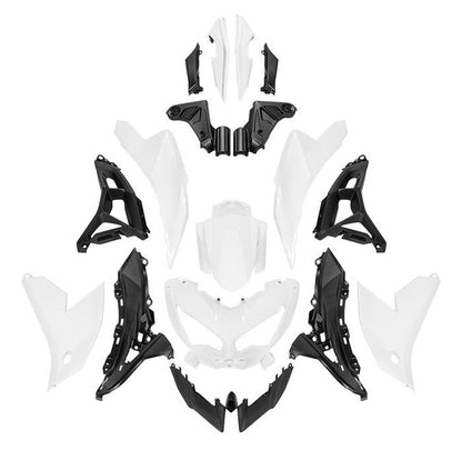 Kawasaki Versys 650 Fairings (2022-2025) White, Black at KingsMotorcycleFairings.com
