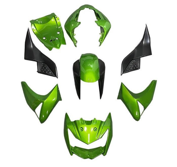 Kawasaki Z1000 Fairings (2007-2009) Green, Black at KingsMotorcycleFairings.com