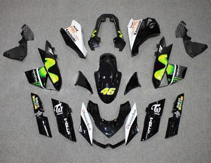 Kawasaki Z1000 Fairings (2010-2013) Black Movistar at KingsMotorcycleFairings.com