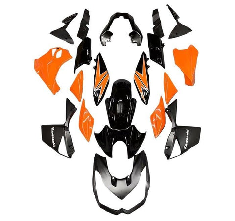Kawasaki Z1000 Fairings (2010-2013) Black, Orange at KingsMotorcycleFairings.com