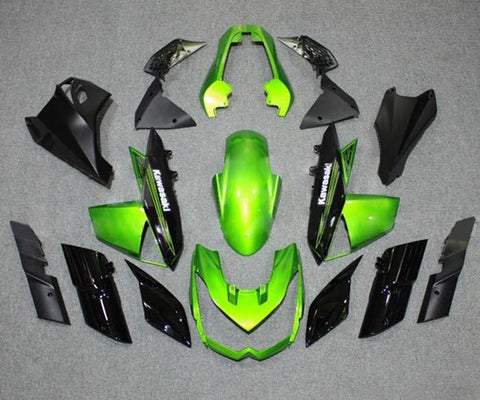 Kawasaki Z1000 Fairings (2010-2013) Green, Black at KingsMotorcycleFairings.com
