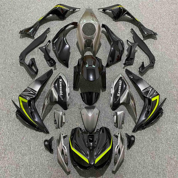 Kawasaki Z1000 Fairings (2014-2017) Black, Gray, Yellow at KingsMotorcycleFairings.com