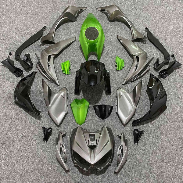 Kawasaki Z1000 Fairings (2014-2019) Gray, Black, Green at KingsMotorcycleFairings.com