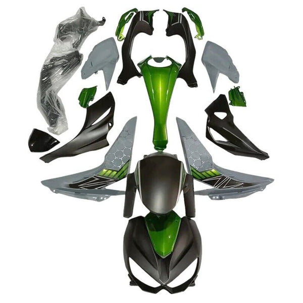 Kawasaki Z1000 Fairings (2014-2019) Matte Black, Gray, Green at KingsMotorcycleFairings.com
