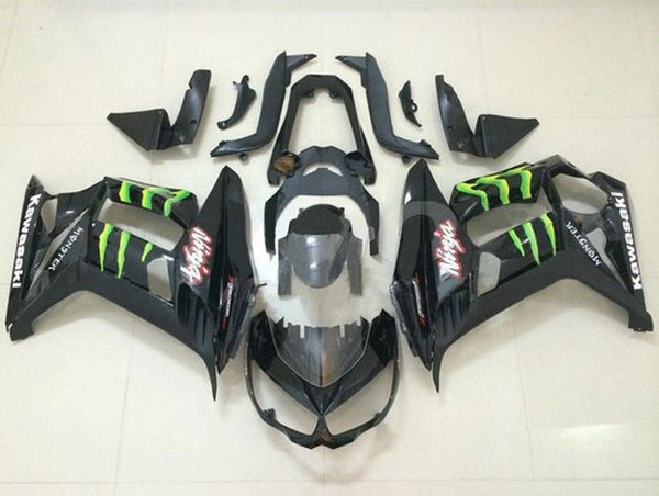 Kawasaki Z1000SX Fairings (2010-2016) Black, Green Monster at KingsMotorcycleFairings.com