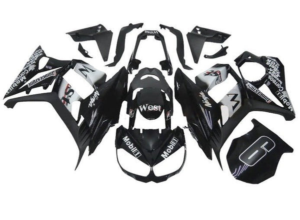 Kawasaki Z1000SX Fairings (2010-2016) Black, White West at KingsMotorcycleFairings.com