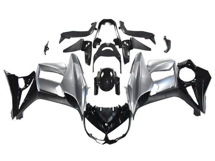 Kawasaki Z1000SX Fairings (2010-2016) Silver, Black at KingsMotorcycleFairings.com