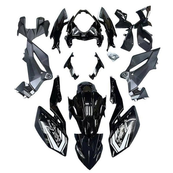 Kawasaki Z400 Fairings (2018-2024) Black, White at KingsMotorcycleFairings.com