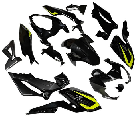 Kawasaki Z400 Fairings (2018-2024) Black, Yellow from KingsMotorcycleFairings.com