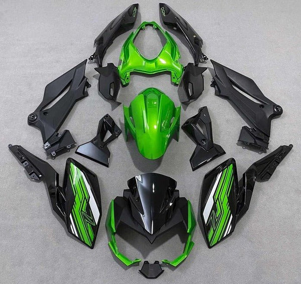 Kawasaki Z400 Fairings (2018-2024) Green, Black, White at KingsMotorcycleFairings.com