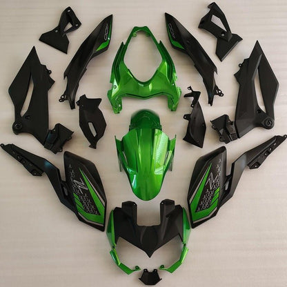 Kawasaki Z400 Fairings (2018-2024) Green, Black from KingsMotorcycleFairings.com