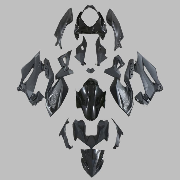 Kawasaki Z400 Fairings (2018-2024) Matte Black, Gloss Black from KingsMotorcycleFairings.com
