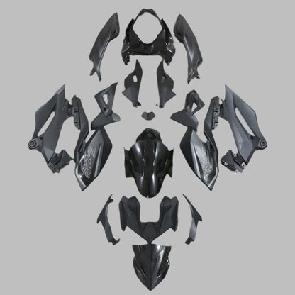 Kawasaki Z400 Fairings (2018-2024) Matte Black, Gloss Black from KingsMotorcycleFairings.com