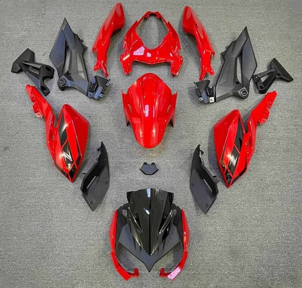 Kawasaki Z400 Fairings (2018-2024) Red, Black at KingsMotorcycleFairings.com