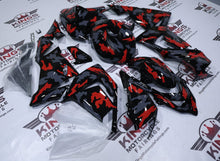 Kawasaki ZX-10R Fairing Kit (2004-2005) Black, Red, Gray Camouflage at KingsMotorcycleFairings.com