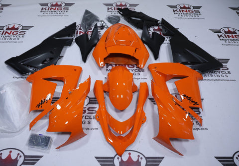 Kawasaki ZX-10R Fairing Kits (2004-2005) Orange Gloss, Matte Black at KingsMotorcycleFairings.com