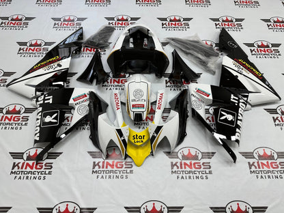 Kawasaki ZX-10R Fairings (2004-2005) Black, White, Yellow Playboy at KingsMotorcycleFairings.com