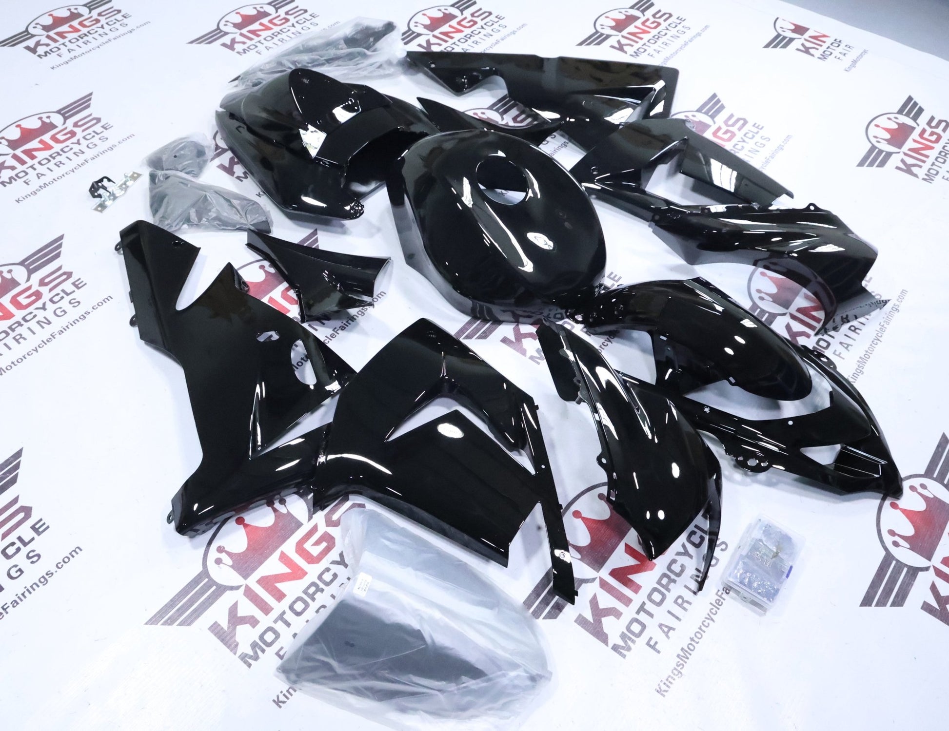 Kawasaki ZX-10R Fairings (2004-2005) Gloss Black at KingsMotorcycleFairings.com