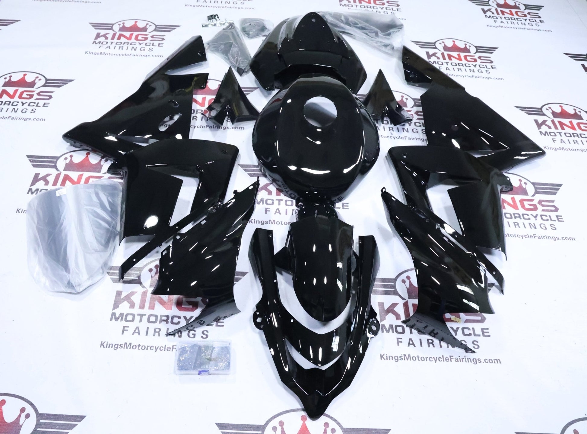 Kawasaki ZX-10R Fairings (2004-2005) Gloss Black from KingsMotorcycleFairings.com