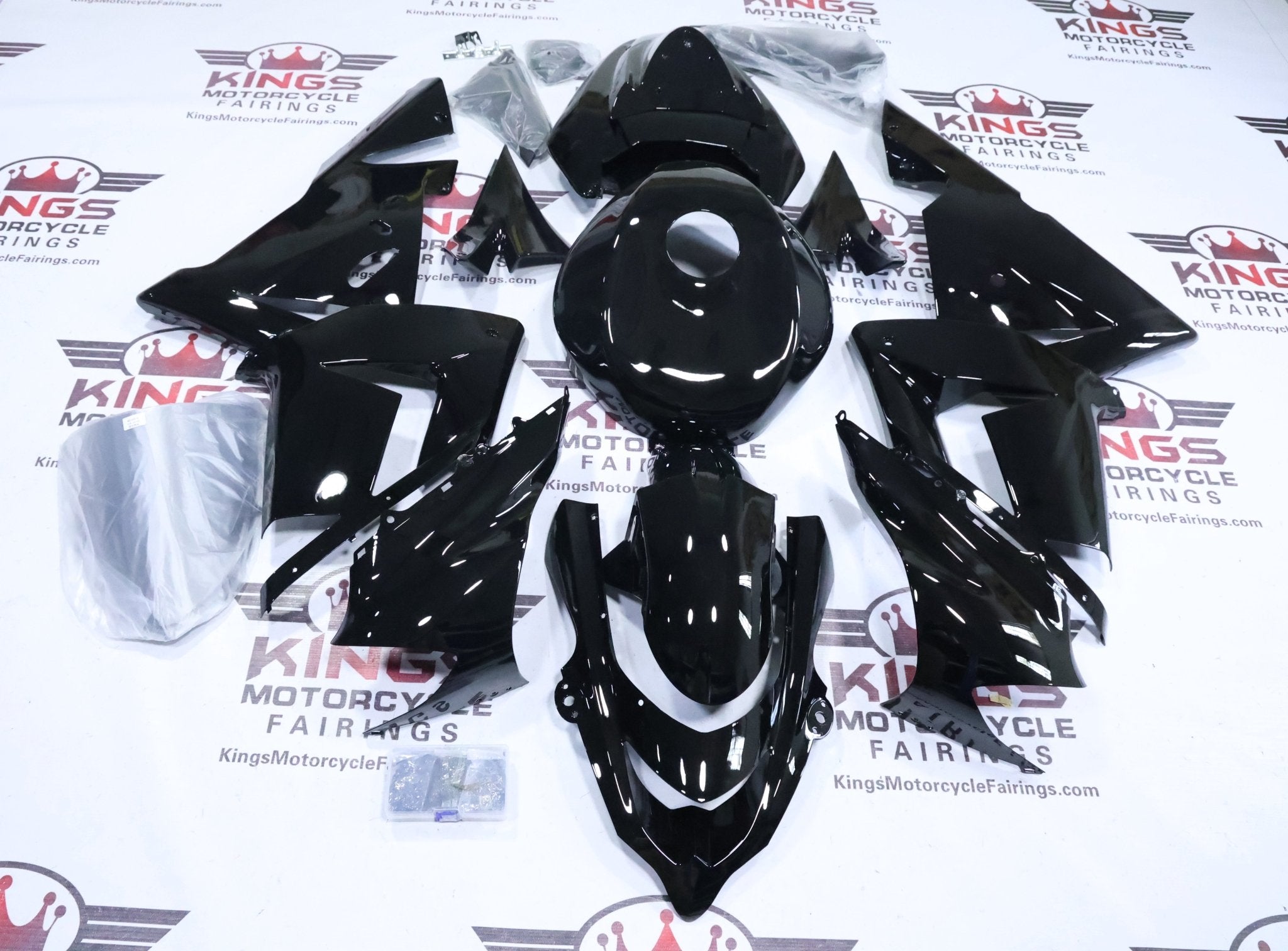 Kawasaki ZX-10R Fairings (2004-2005) Gloss Black from KingsMotorcycleFairings.com