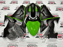 Kawasaki ZX-10R Fairings (2006-2007) Matte Black, Green Stripe at KingsMotorcycleFairings.com
