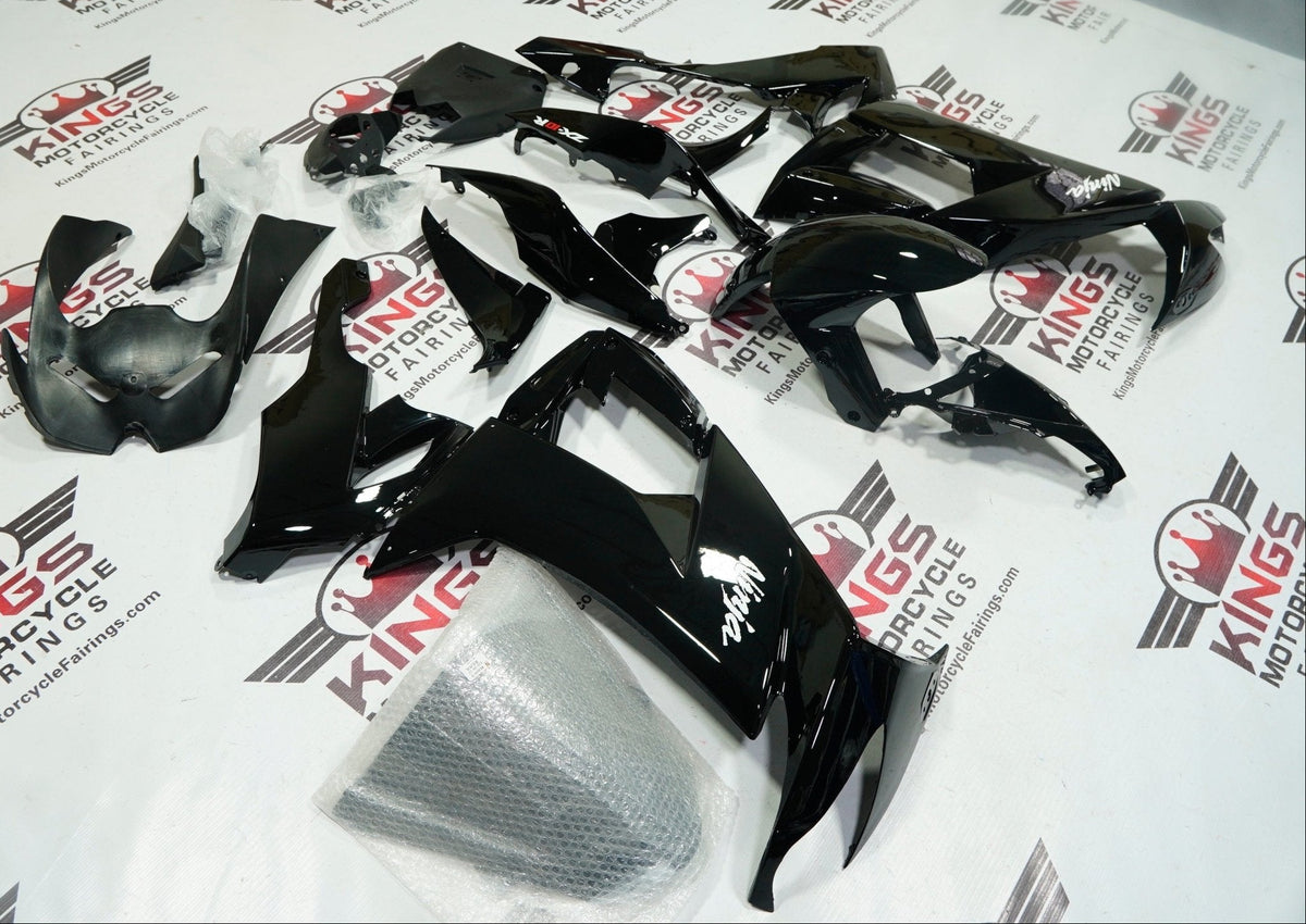 Fairings for Kawasaki ZX10R (2008-2010) Black Gloss from KingsMotorcycleFairings.com