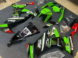 Kawasaki ZX-10R Fairings (2008-2010) Black, Green, Elf #66 from KingsMotorcycleFairings.com