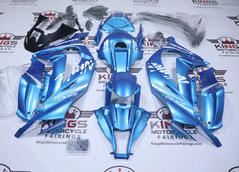 Kawasaki ZX-10R Fairings (2011-2015) Blue Metallic from KingsMotorcycleFairings.com