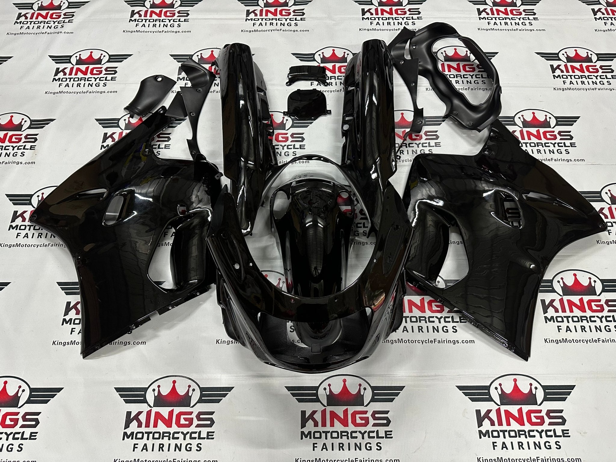 Kawasaki ZX-11 / ZZR1100 D Fairings (1993-2001) All Black at KingsMotorcycleFairings.com