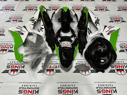 Kawasaki ZX-6R 636 Fairings (2013-2018) White, Green, Black Motul at KingsMotorcycleFairings.com