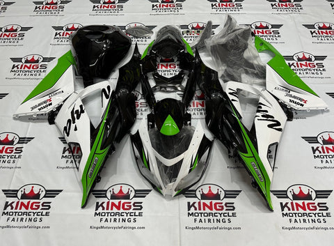 Kawasaki ZX-6R 636 Fairings (2013-2018) White, Green, Black Motul from KingsMotorcycleFairings.com