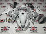 Kawasaki ZX-6R Fairings (2013-2018) White, Black Moroccan Star at KingsMotorcycleFairings.com