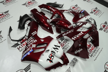 Kawasaki ZX-9R Fairings (1994-1997) Red Wine, White West at KingsMotorcycleFairings.com