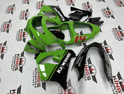 Kawasaki ZX-9R Fairings (1998-1999) Green, Black, White, Red at KingsMotorcycleFairings.com