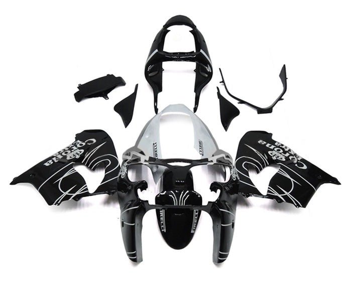 Kawasaki ZX-9R Fairings (2002-2003) Black, White, Corona at KingsMotorcycleFairings.com
