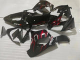 Kawasaki ZX-9R Fairings (2002-2003) Black, White, Dark Red Flames at KingsMotorcycleFairings.com