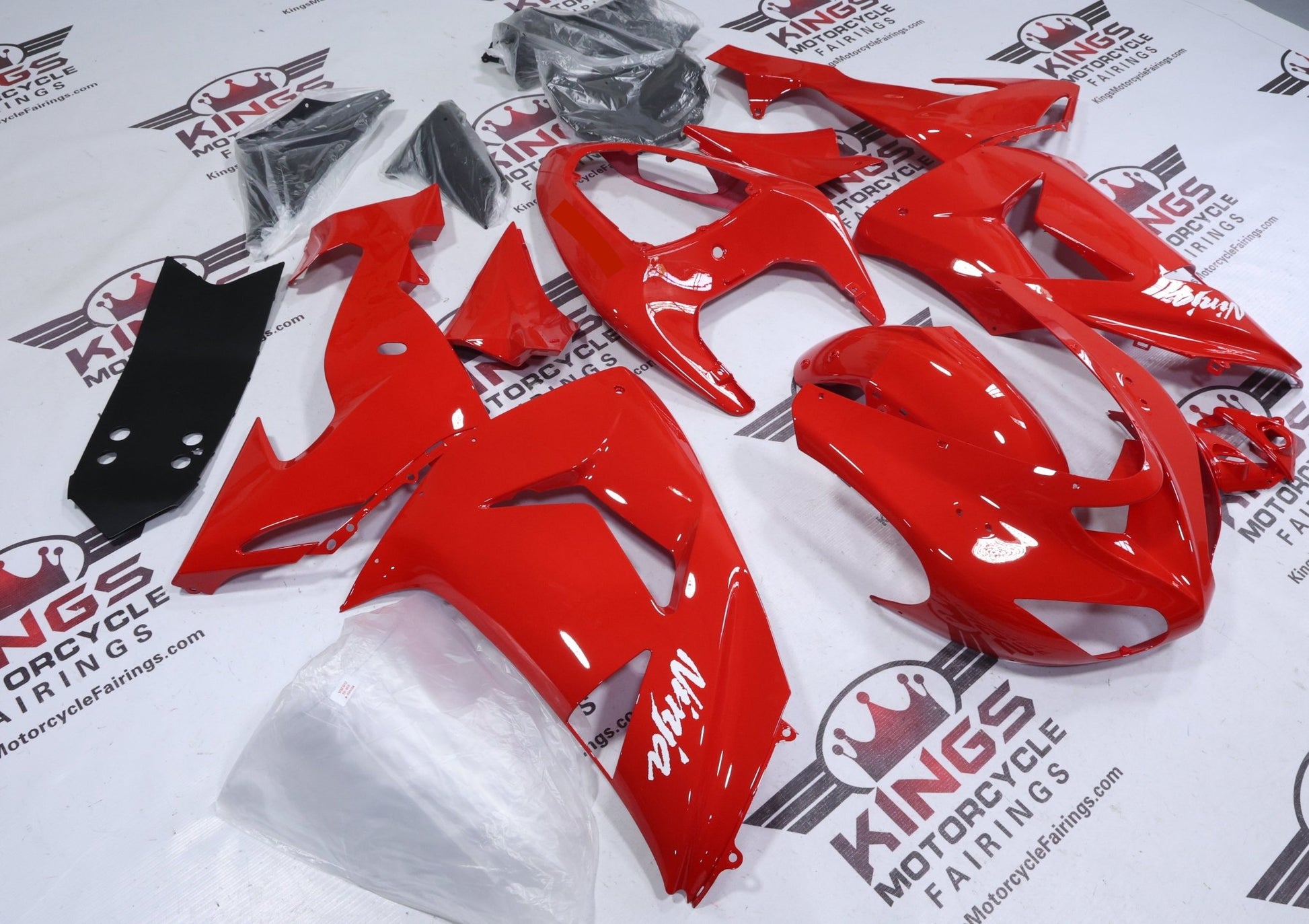 Kawasaki ZX10R Fairing Kit (2006-2007) Gloss Red from KingsMotorcycleFairings.com