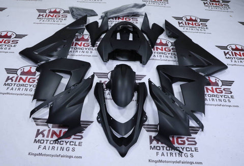 Kawasaki ZX10R Fairings (2004-2005) All Matte Black at KingsMotorcycleFairings.com