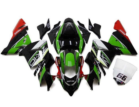 Kawasaki ZX10R Fairings (2004-2005) Black, Green, Red, Silver at KingsMotorcycleFairings.com