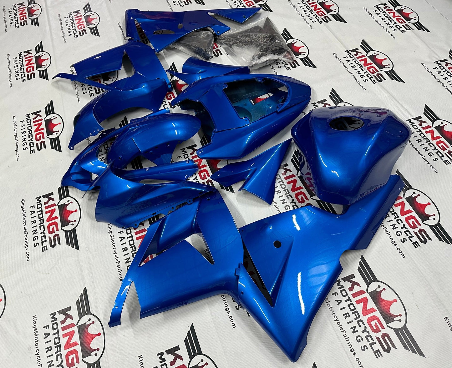 Kawasaki ZX10R Fairing set (2004-2005) Blue Pearl at KingsMotorcycleFairings.com