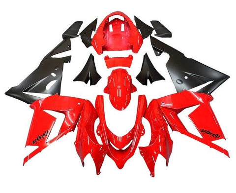 Kawasaki ZX10R Fairings (2004-2005) Gloss Red, Matte Black at KingsMotorcycleFairings.com