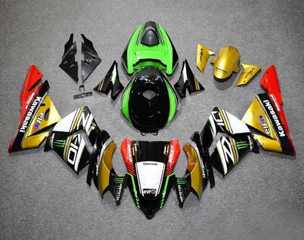 Kawasaki ZX10R Fairings (2004-2005) Gold, Black, Green, White, Red at KingsMotorcycleFairings.com