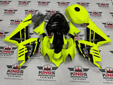 Kawasaki ZX10R Fairings (2004-2005) Neon Yellow, Black at KingsMotorcycleFairings.com