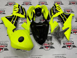 Kawasaki ZX10R Fairings (2004-2005) Neon Yellow, Black by KingsMotorcycleFairings.com