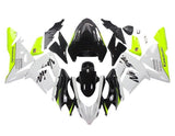 Kawasaki ZX10R Fairings (2004-2005) White, Black, Neon Yellow at KingsMotorcycleFairings.com