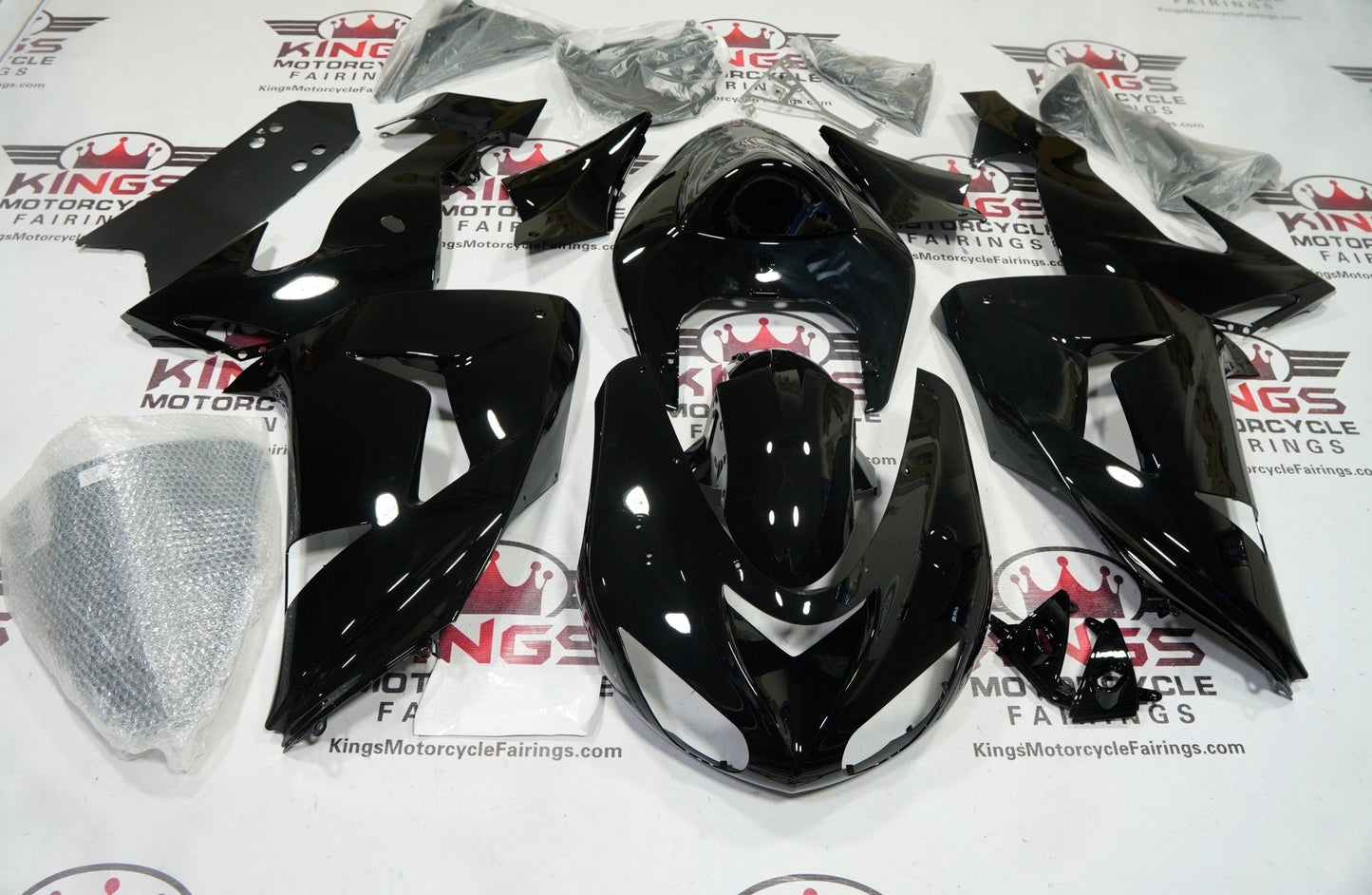 Kawasaki ZX10R Fairings (2006-2007) All Black at KingsMotorcycleFairings.com