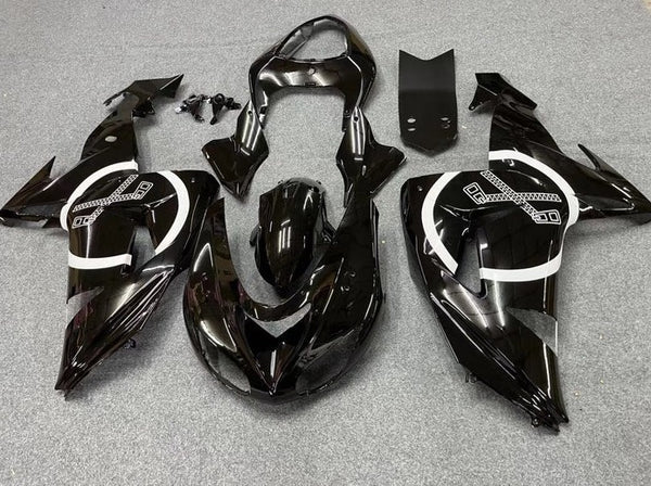 Kawasaki ZX10R Fairings (2006-2007) Black, White, Zipper at KingsMotorcycleFairings.com