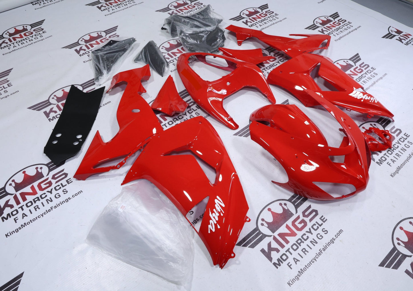 Kawasaki ZX10R Fairings (2006-2007) Gloss Red from KingsMotorcycleFairings.com