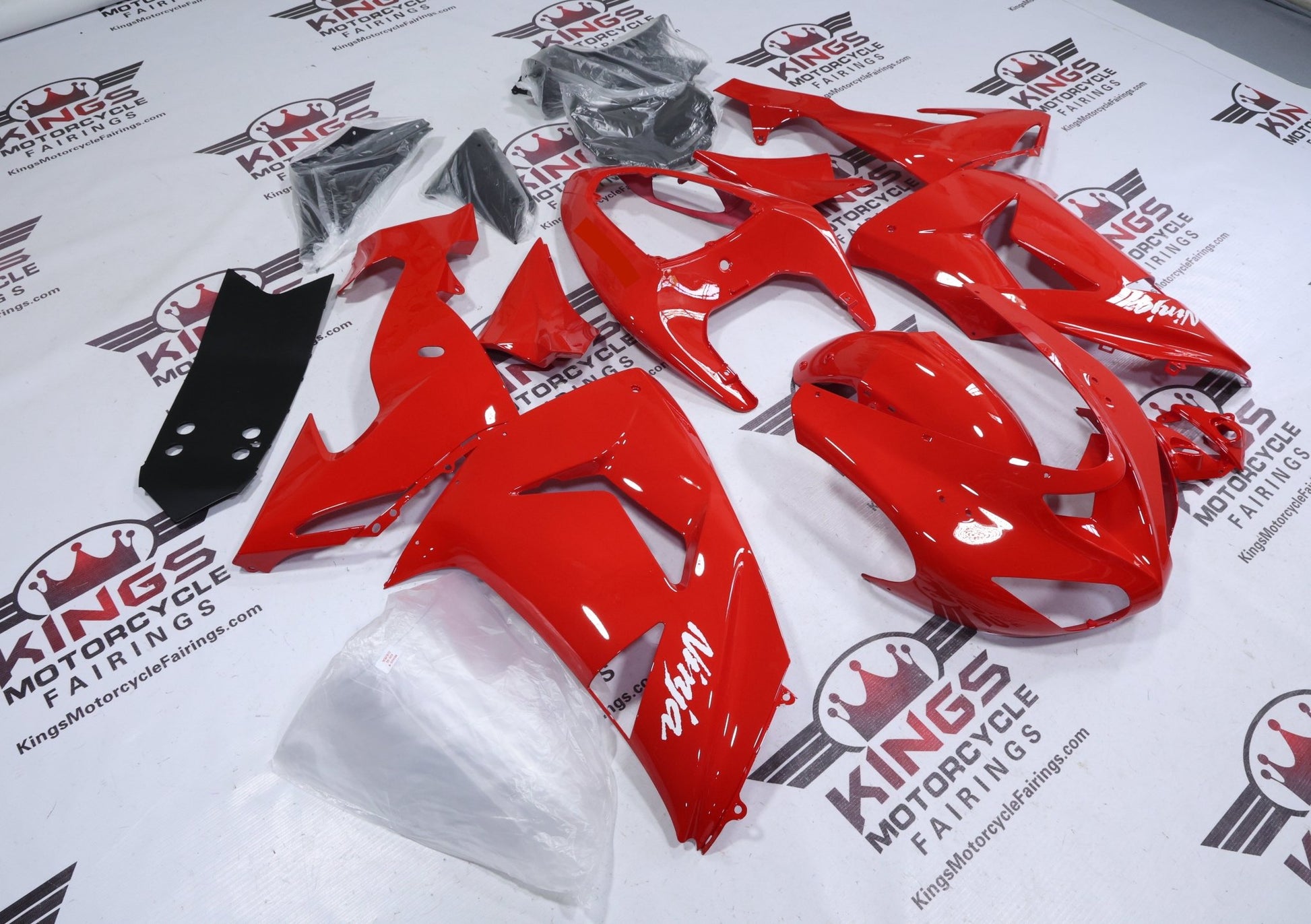 Kawasaki ZX10R Fairings (2006-2007) Gloss Red from KingsMotorcycleFairings.com