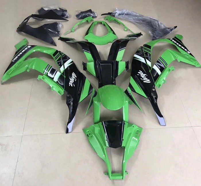 Kawasaki ZX10R Fairings (2006-2007) Green, Black, White, Gray at KingsMotorcycleFairings.com